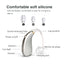 Silver Lightweight Rechargeable Hearing Aid Adjustable Sound Amplifier Portable for Deaf BTE Hearing Aids