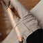 Woolen Pants Women Casual High Waist Korean Pencil Pantalones Spring Fall Office Lady Blend Ol Harem Button Up Solid Trousers