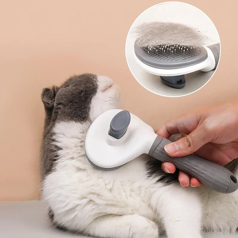 Cat Brush Remove Non-slip Grooming Slicker Brush Hair Remover Brush for Dog&Cat Stainless Steel Dog Combs Cepillo Para Gato