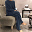 2023 Autumn and Winter New Women's Fashion and Westernization Age Reducing Knitted Sweater Wide Leg Two Piece Set