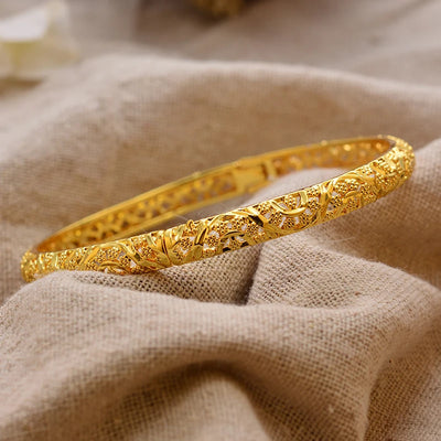 ﻿ Wedding Bride Light Luxury Gold Color Flower Bangles For Women's Bracelet, the Best Gift for Mother and Girlfriend