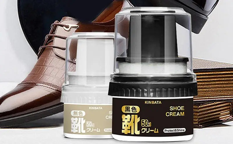 50ml Shoe Shine wax Boot Polishing Cream Shoes  Boots Clothes Sofa Belt Seats Bags Leather High Gloss Polisher With Applicator