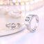 High Quality Gift Jewelry Men's Fashion Crystal Zircon 925 Sterling Silver Couple Rings For Women XY0370