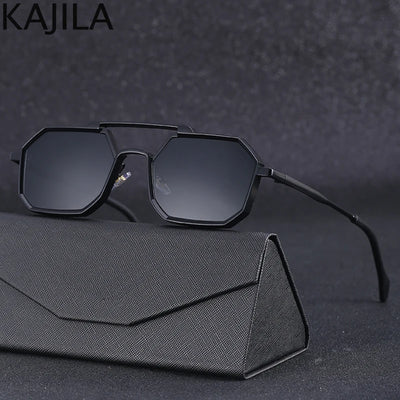Metal Gothic Steampunk Sunglasses Men Fashion 2024 Luxury Brand Square Punk Sun Glasses for Women Vintage Eyewear Shades UV400