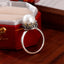 CAOSHI Chic Delicate Design Proposal Ring Female Wedding Accessories with Simulated Pearl Graceful Jewelry for Engagement