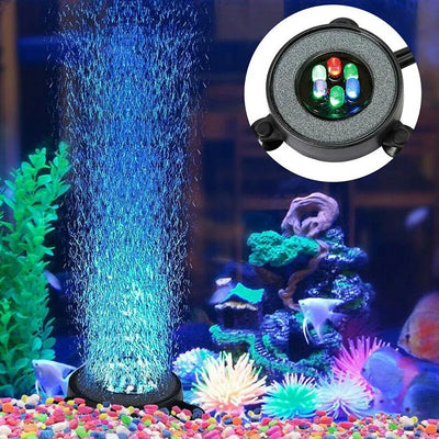 Submersible Underwater Fish Tank Light Color Changing LED Air Light Aquarium Air Bubble Lamp Making Oxygen for Fish Tank