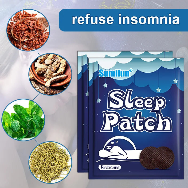 8/16/32pcs Sleep Patch Improve Insomnia Relieve Anxiety Decompression Headache Neurasthenia Soothing Sticker Body Relax Plaster