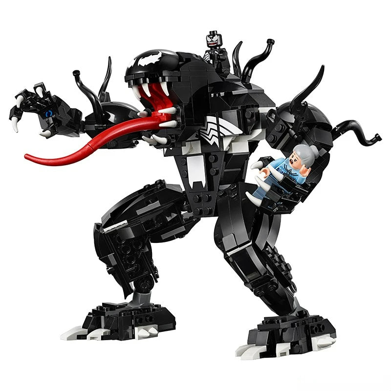 LEGO 76115 Super Heroes Spider Mech vs. Venom Fight Building Set Minifigures Toy Vehicles for Kids CHristmas Gift (604 Pieces)