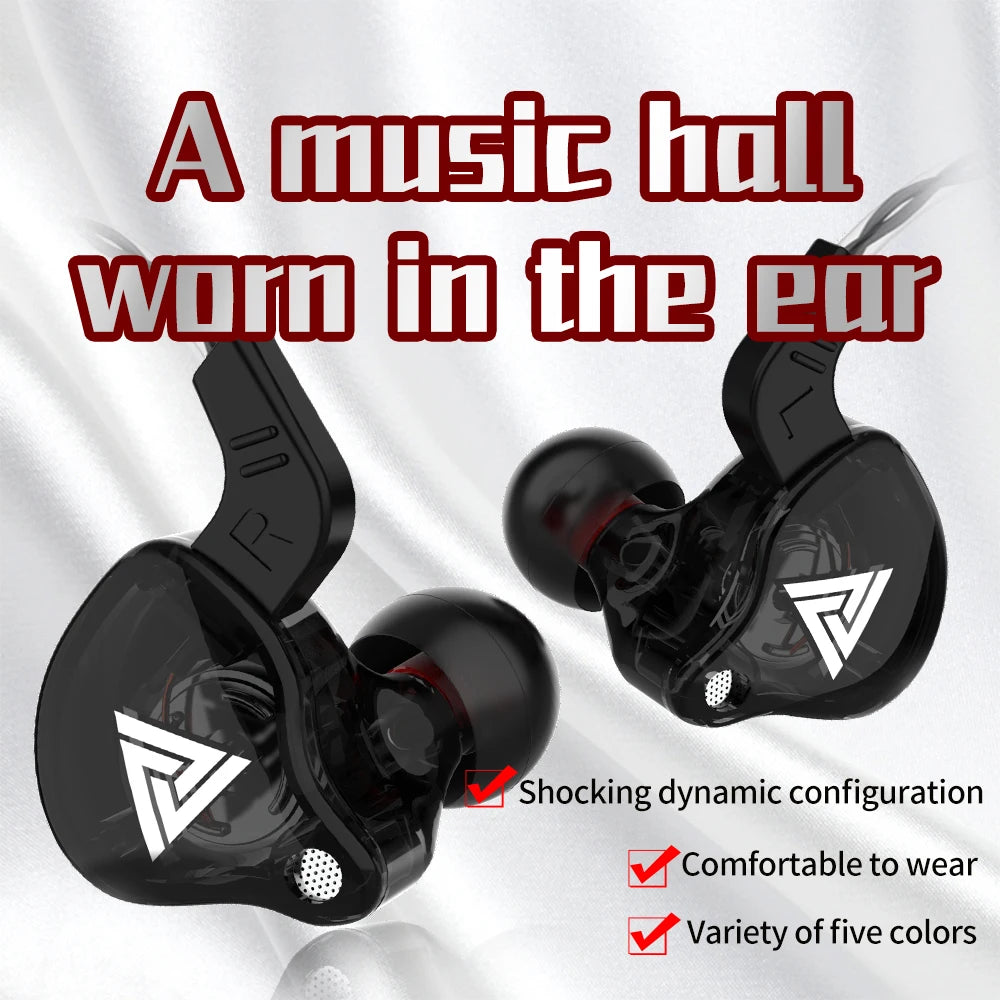 Original QKZ AK6 Copper Driver HiFi Wired Earphone Ps4 Sport Gaming Headphones Bass Stereo Headset Music Earbuds New Users Bonus