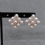 Y.YING Freshwater White Pearl Cz Pave Stud Earrings Gold Plated Stud For Women Gift