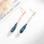 SUYU Fashion Medium And Long Summer Fashion Earrings Personalized Blue Pendant Earrings