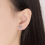 925 Sterling Silver New Jewelry Crsytal Zircon Flower Stud Earrings For Women Fashion XY0237