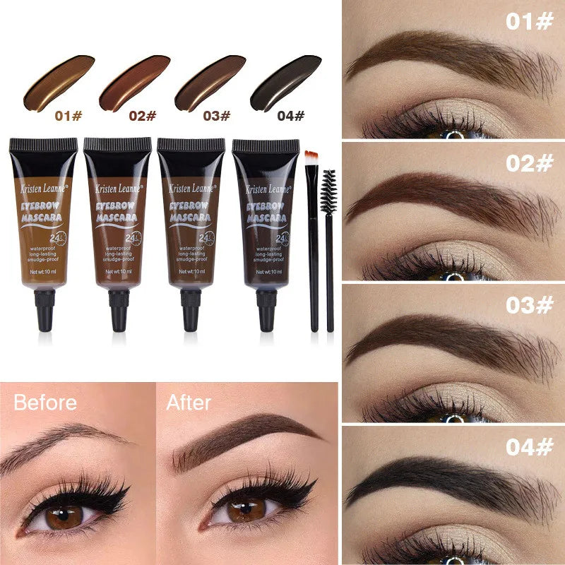 Professional Eyebrow Enhancers Cream Women Natural Liquid Dyeing Eyebrow Set Brow Tattoo Pigments Lasting Waterproof Eyebrow Gel