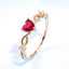 Simple Slim Heart Ring for Women Female Cute Finger Rings Romantic Birthday Gift for Girlfriend Multicolor Zircon Stone Jewelry