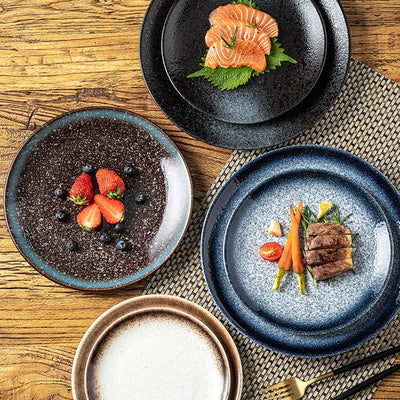 Japanese Style Ceramic Tableware, Snack Steak Plate, Western Cuisine Plate, Household Saucer, Bone Dish