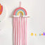 Rainbow Hairpin Storage Band Wall Hanging Fabric Cute Unicorn Hair Clip Organizer Rope Clip Jewelry Display Band