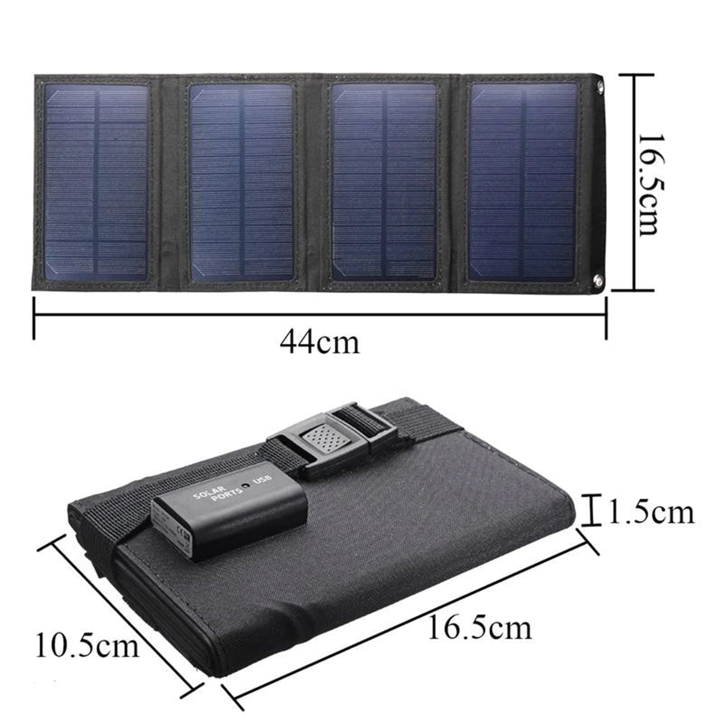 2023 New 20W Foldable Solar Panel Kit 5V USB Sunpower Solar Cells Bank Pack Waterproof Solar Plate for Outdoor Camping Hiking