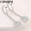 CHSHINE 925 Sterling Silver Hexagram AAAAA Zircon Earrings For Women Wedding Party Gift Fashion Jewelry