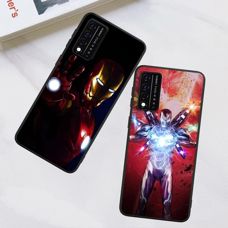 Marvel Iron Man Mech For T-Mobile REVVL V+ 5G 4 REVVL V Plus 5G 4+ Black Phone Case Shockproof Soft Silicone Cover Capa