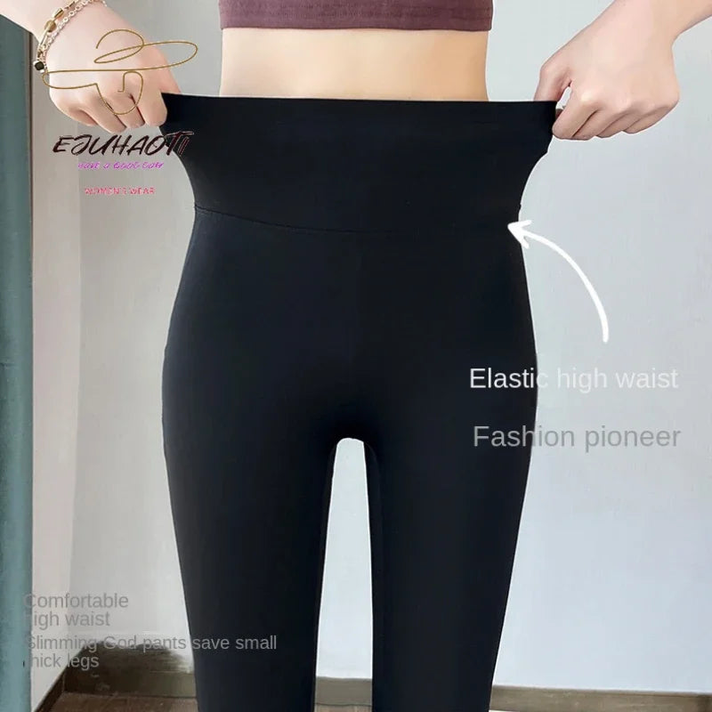 Woman Leggings Micro Flared Sexy Stretch Shark Pants Summer High Waist Appear Thin Lifting Buttocks Abdomen in Yoga Sport Pants