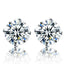 100% Real 925 Sterling Silver Jewelry Women Fashion Cute Tiny Clear Crystal CZ Stud Earrings Gift for Girls Teens Lady