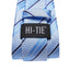 Hi-Tie Light Blue Striped Business Mens Tie 8.5cm Jacquard Necktie Accessorie Daily Wear Cravat Wedding Party Hanky Cufflink Set