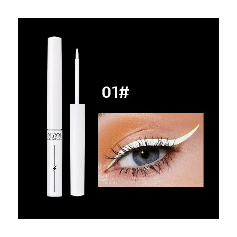 Luminous Light Neon Eyeliner Pen Eyes Makeup Red Waterproof Yellow Purple Red Color Liquid Eye Liner Pencil Make Up Cosmetics