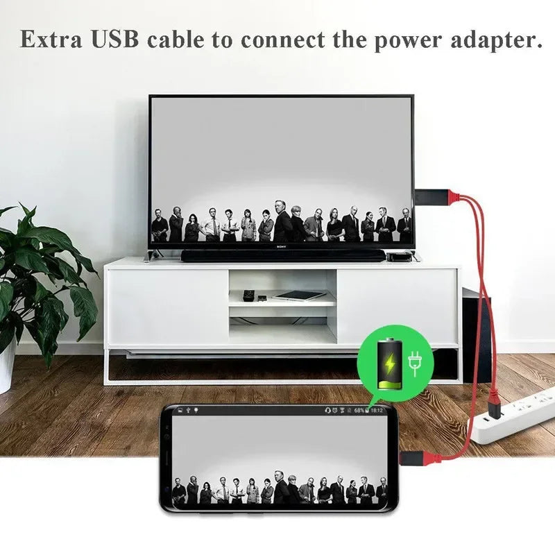 4K 1080P HDTV Cable Type C Phone To TV Cable Adapter USB C Screen Mirror Video Converter for MacBook for Samsung Huawei Android