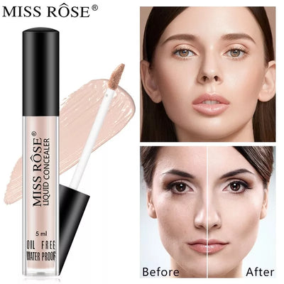 Miss Rose Moisturizing Oil Control Durable Foundation Cream Waterproof Face Makeup Concealer Foundation Solution  Primer Makeup