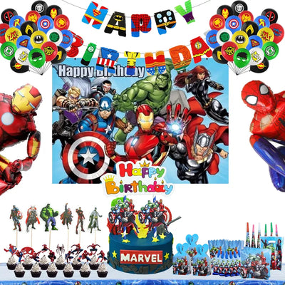 The Super Hero Marvel Birthday Party Decorations Paper Tableware Banner