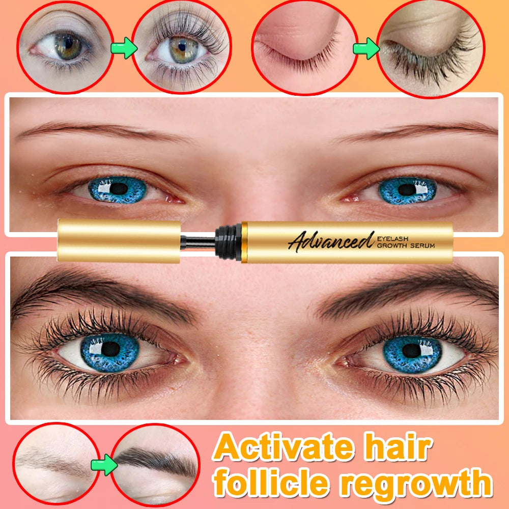 Natural Eyelash Growth Serum 7 Days Fast Eyelashes Enhancer Longer Thicker Fuller Eye Lashes Mascara Lengthening Liquid Beauty