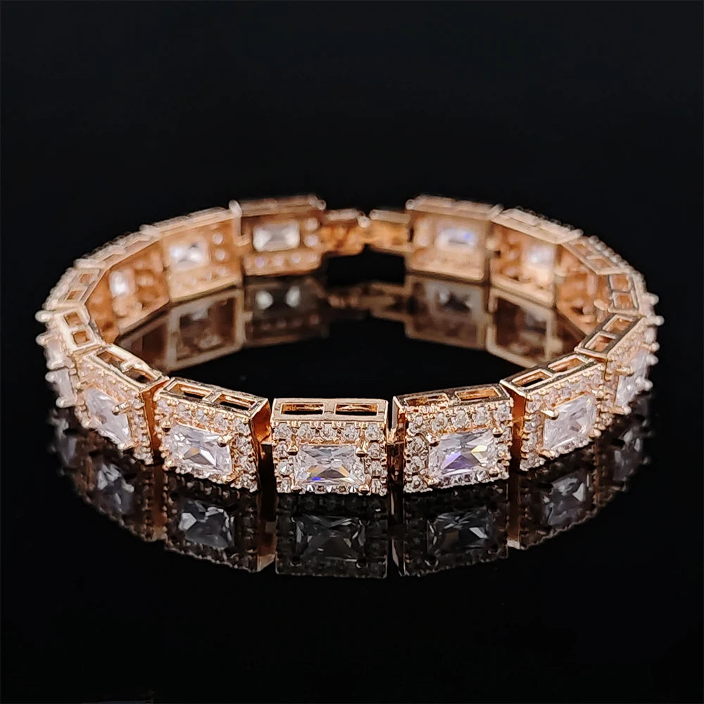 2023 New 18CM Luxury Princess silver color on hand Bracelet Bangle For Women Anniversary Gift Jewelry Bulk Sell Moonso S5779