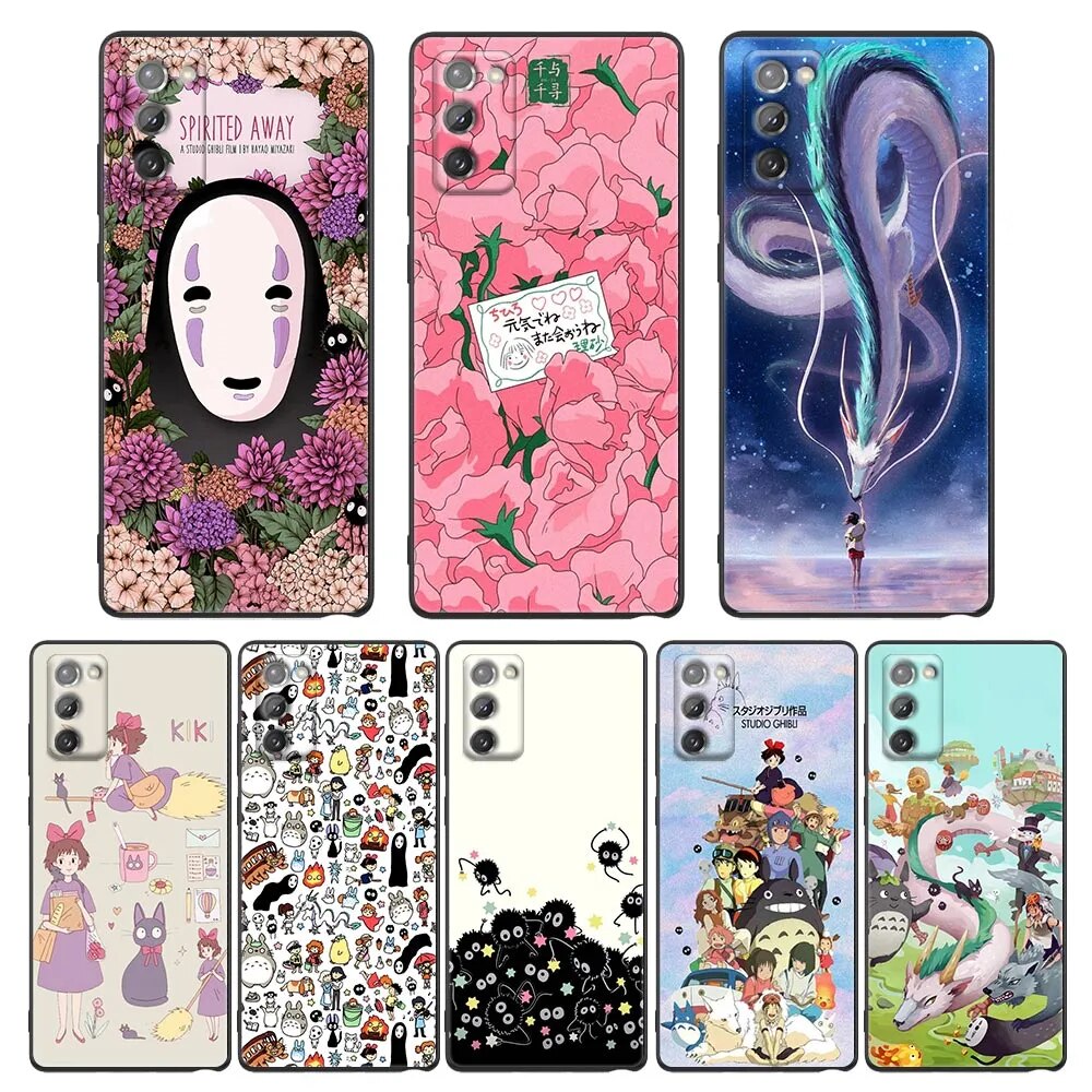 Chihiro Anime No Face Spirited Away Studio Ghibli Case for Samsung Note 20 Ultra 5G 8 9 10 Galaxy M22 M30s M32 M52 M62 F62 Cover