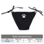 Sexy Bandaged G-string Panties T-back Women Low-waisted Pantie Thongs Cat Paw Solid Color Cotton Thong Women Intimate Underwear