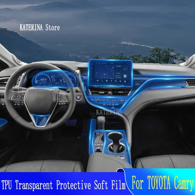 For TOYOTA Camry(2020-2021)Anti-scratch Car Interior Center Console Navigation Transparent TPU Protective Film