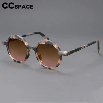 56878 New Round Leopard Sunglasses Women Trend Vintage Floral Sunshade Mirror Fashion Gradient Color Protection Eyeglass Uv400