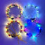 Luminous Rose Wreath LED Light Garland Wedding Party Flower Headband Decorations Women Girl Birthday Christmas Glow Hairband