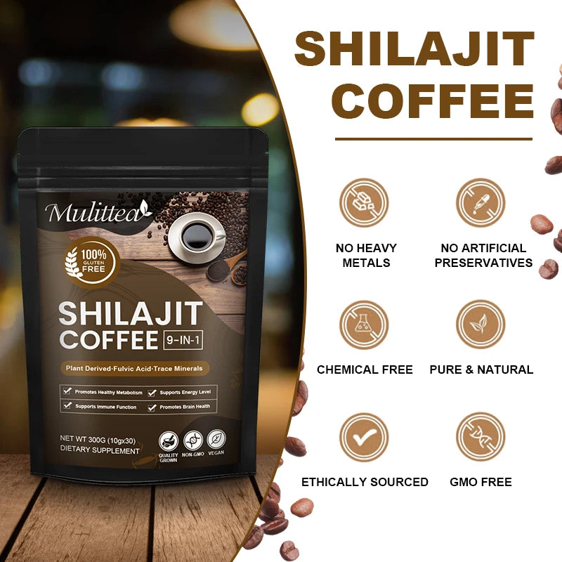 Mulittea Pure Himalayan Organic Shilajit Resin Contains 85+ trace Minerals and Futretinoin For Focus and Energy Immunity