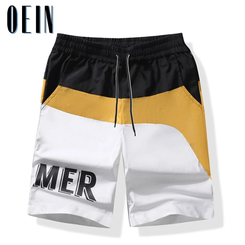 2023 Summer Men Beach Shorts Patchwork Printing Fashion Brand Casual Shorts Quick Drying Swimming Trunks Bermuda Shorts for Male