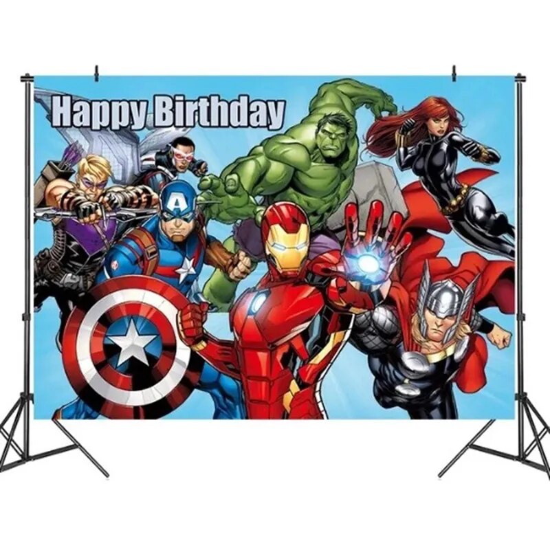 The Super Hero Marvel Birthday Party Decorations Paper Tableware Banner