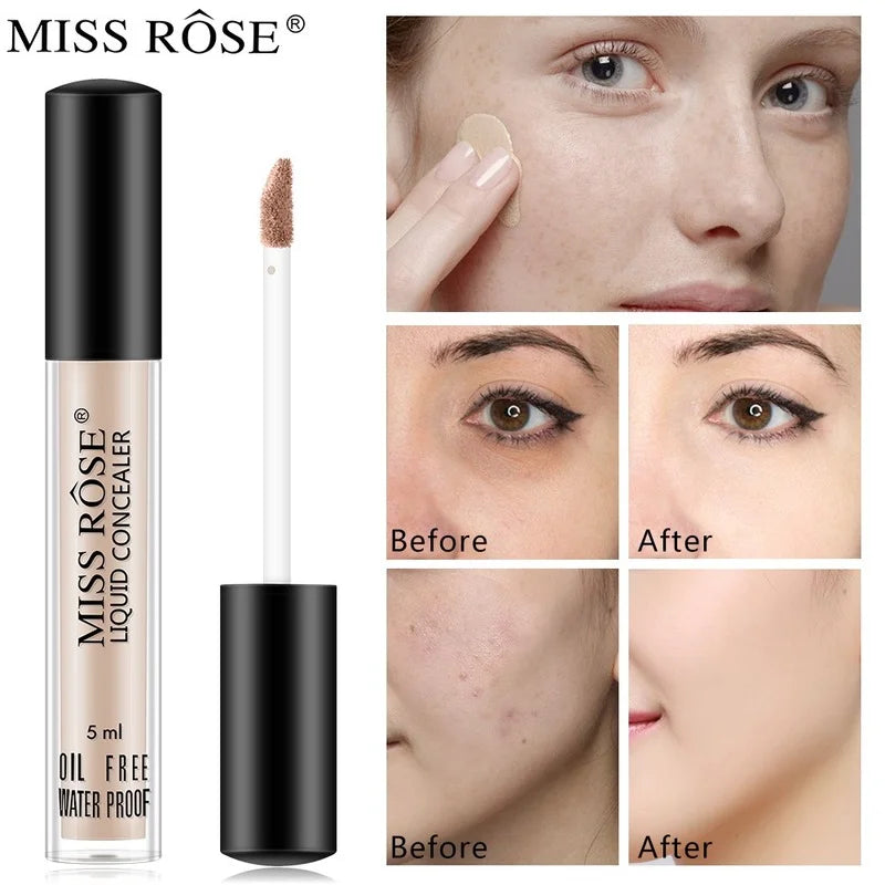 Miss Rose Moisturizing Oil Control Durable Foundation Cream Waterproof Face Makeup Concealer Foundation Solution  Primer Makeup