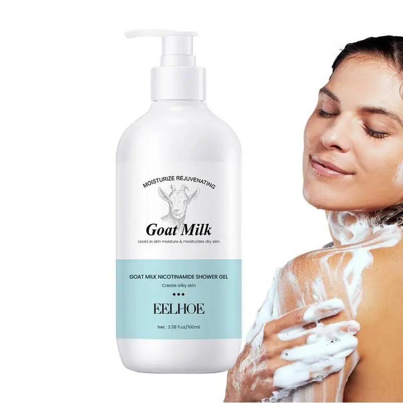 Clean Body Wash Goat Milk Niacinamide Shower Gel Body Exfoliator Skin Lightening Moisturizing Melanin Control Goat Milk Women