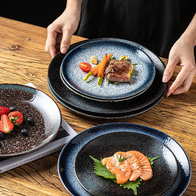 Japanese Style Ceramic Tableware, Snack Steak Plate, Western Cuisine Plate, Household Saucer, Bone Dish