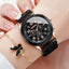 5pcs/Set Geneva Watch Women Fashion Silicone Band Quartz Watch Butterfly Jewelry Set（Without Box）