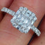 Luxury Female White AAA Zircon Wedding Ring Filled Jewelry gift  Promise Engagement Rings For Women