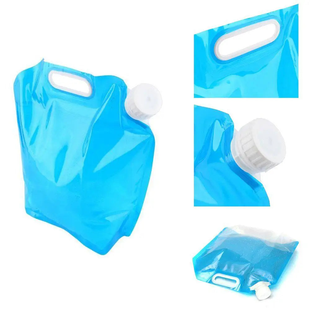 Portable Water Bag Folding Bucket Water Container Jug Bottle Pouch Outdoor Travel Camping with Handle Camping Supplies