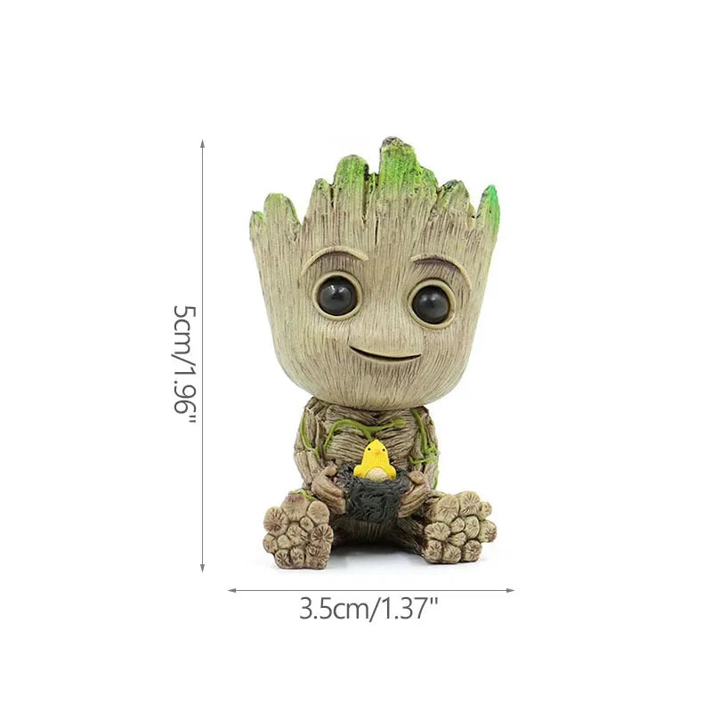 Marvel Anime Figure Home Decoration Crafts Toys Miniature Model Office Desktop Display Kawaii Cartoon Groot Statue Gift 5cm