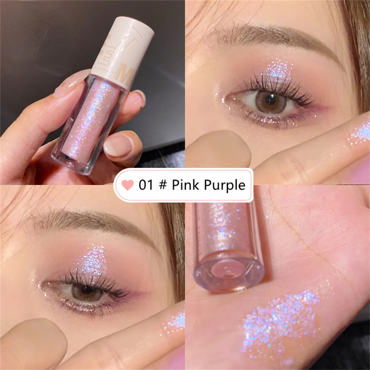 Liquid eye shadow glitter powder sequins eye shadow liquid pearl light fine flash waterproof Brighten Silkworm Makeup Cosmetics