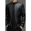 2024 New Men's Faux Leather Jacket Slim Fit Casual Simple Stand Collar Autumn/winter Thin Version Smooths Your Silhouette