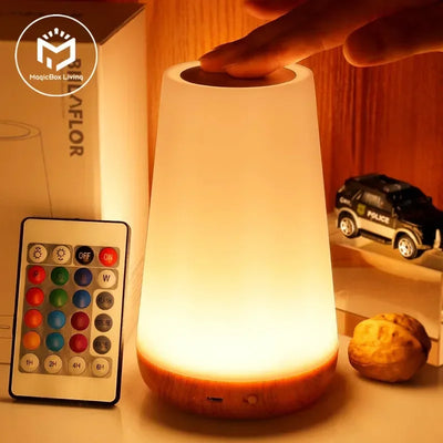 Remote control touch control bedside atmosphere night light with 13 color changes, USB charging convenience, night light